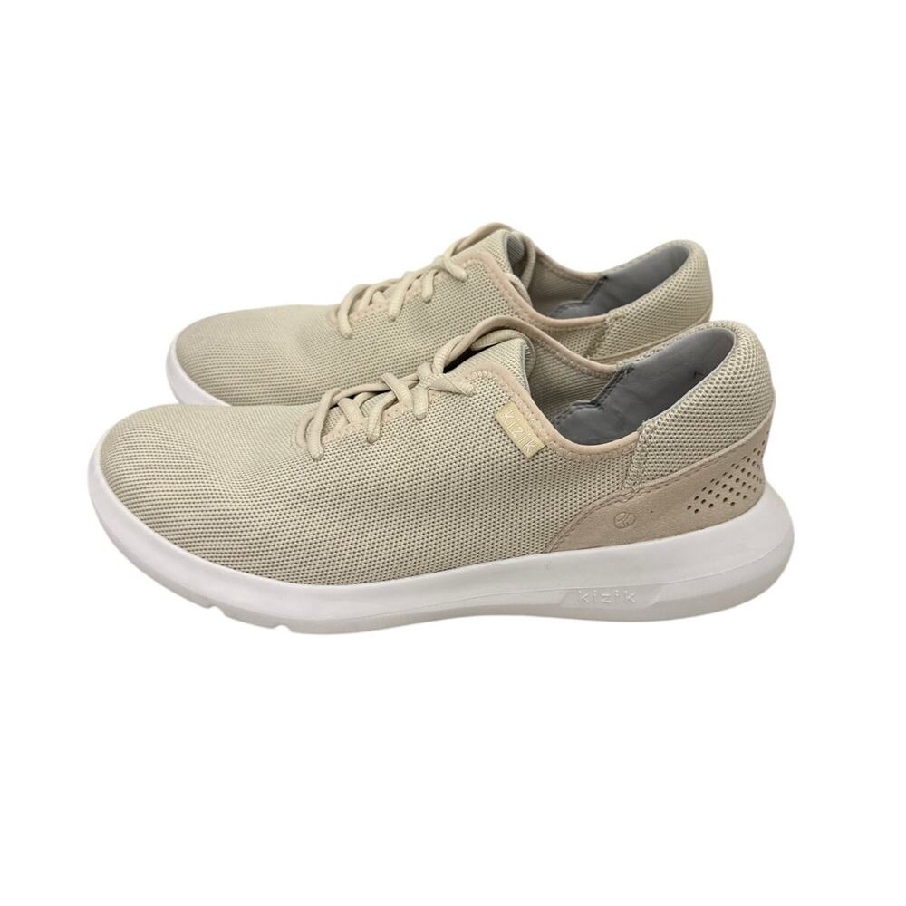 Kizik Shoes Madrid Tan Eco Knit Hands Free Lace Up Sneakers M 9.5 / W 11
